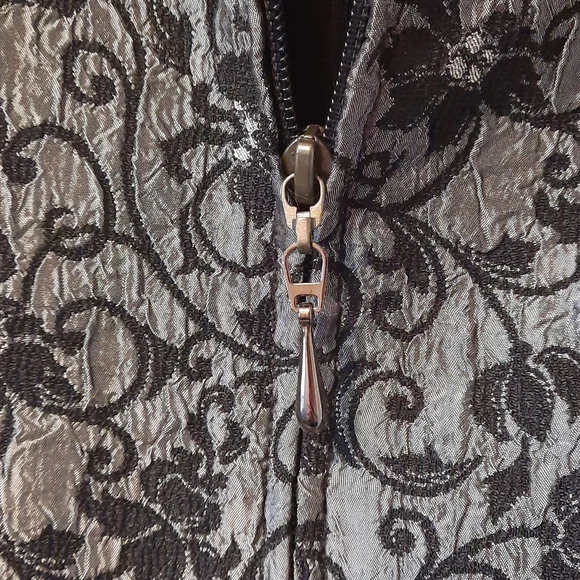 Bianca Nygard silver black short collared jacket 10 - Picture 3 of 4